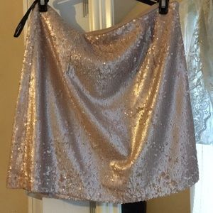 Blush sequin skirt